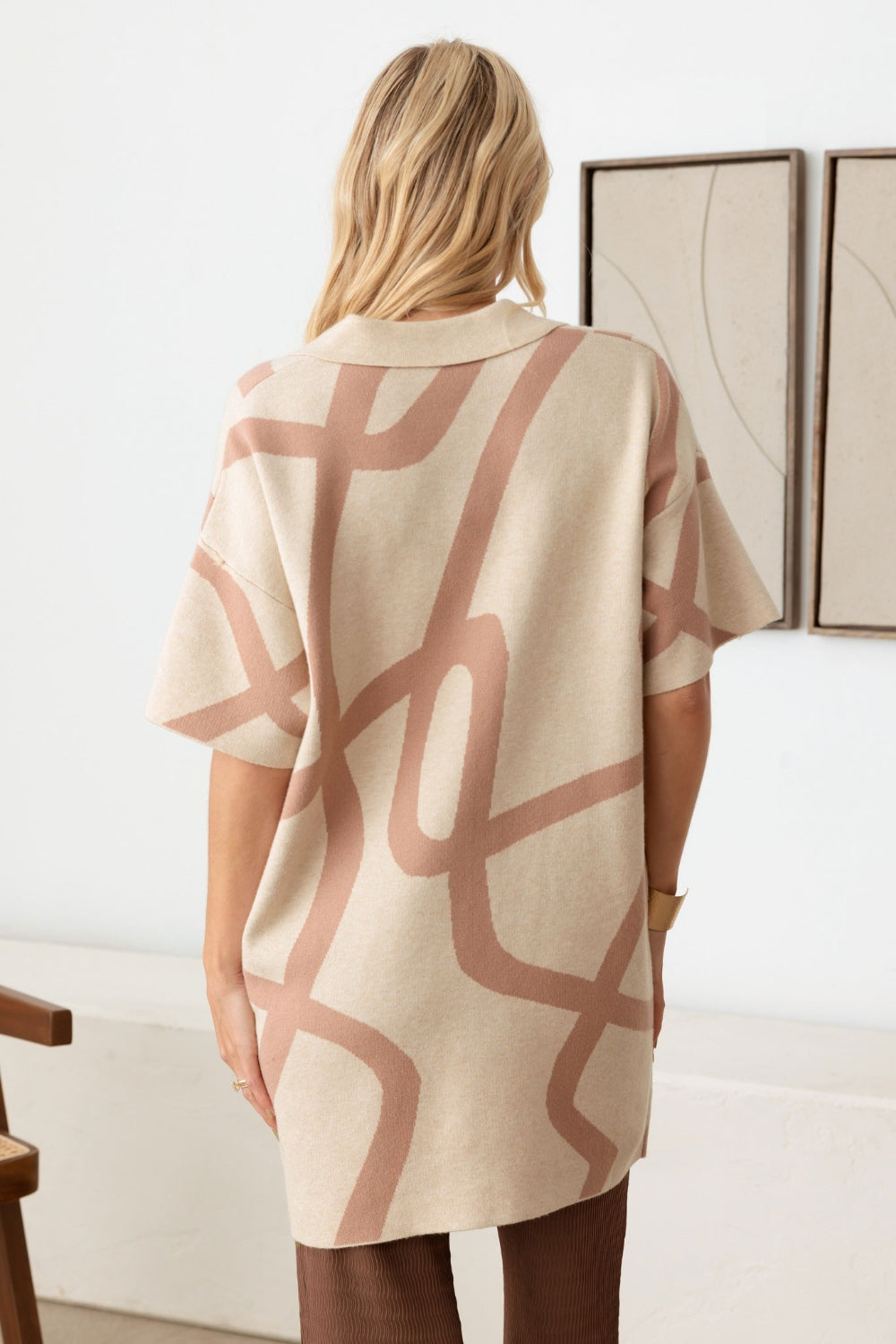 Abstract Sweater Dress