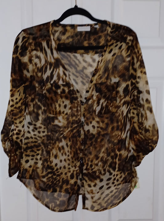 Animal Attraction Sheer Blouse