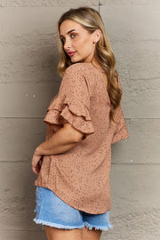 Darling Delights Dot Woven Top