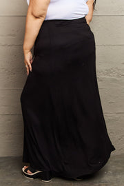 Funday Flare Maxi Skirt in Black