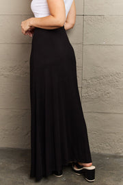 Funday Flare Maxi Skirt in Black