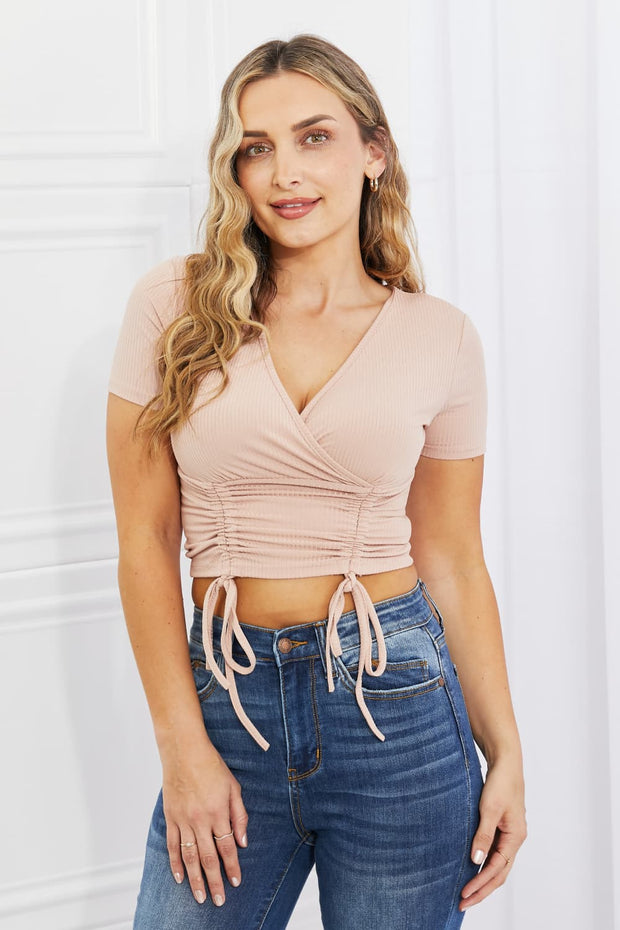 Ribbed Ruched Top