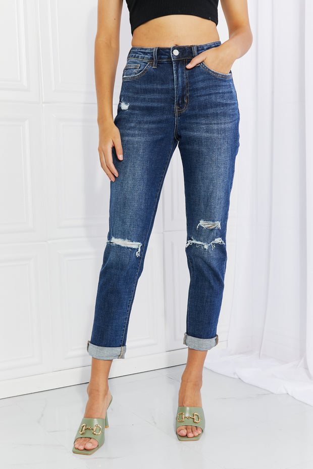 Vervet Distressed Cropped Jeans