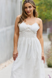 Lace White Midi Dress