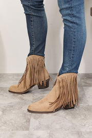 Fringe Western Ankle Boots