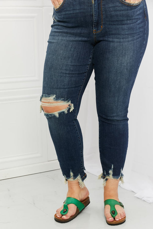 Melaney Mid Rise Distressed Relaxed Jeans