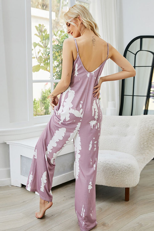 Tie-Dye Jumpsuit with Pockets